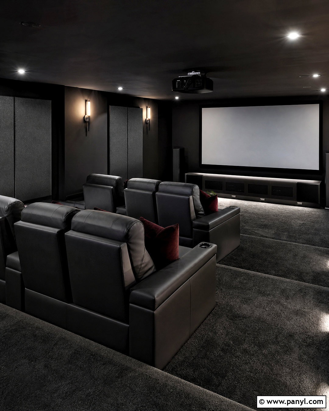 Black Basement Home Theater - 20 moody basement ideas
