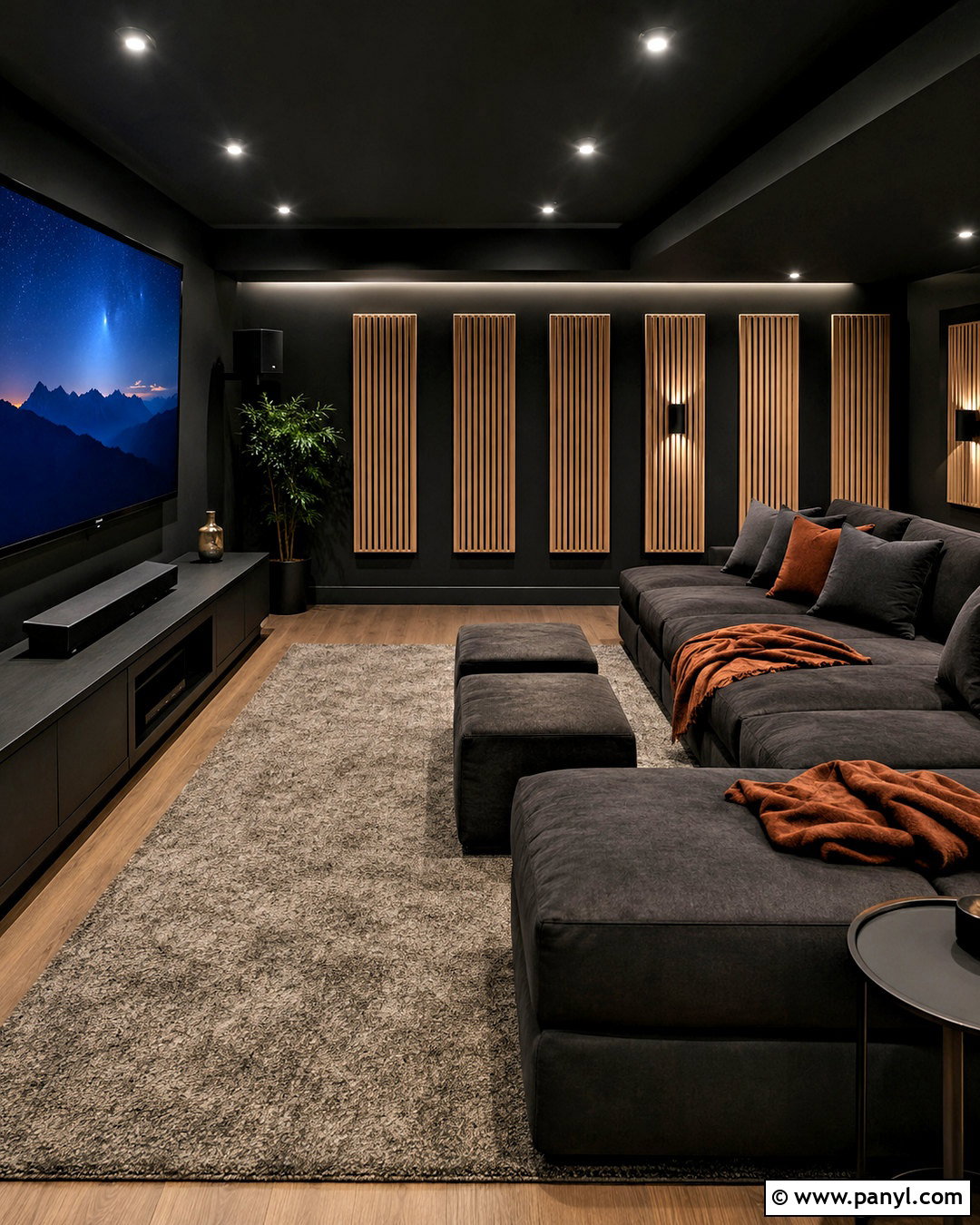 Black Basement Media Room Walls And Ceiling - 20 dark walls and ceiling ideas