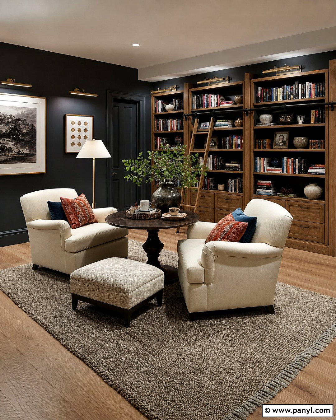 Black Basement Reading Room Walls - 30 Black Basement Walls