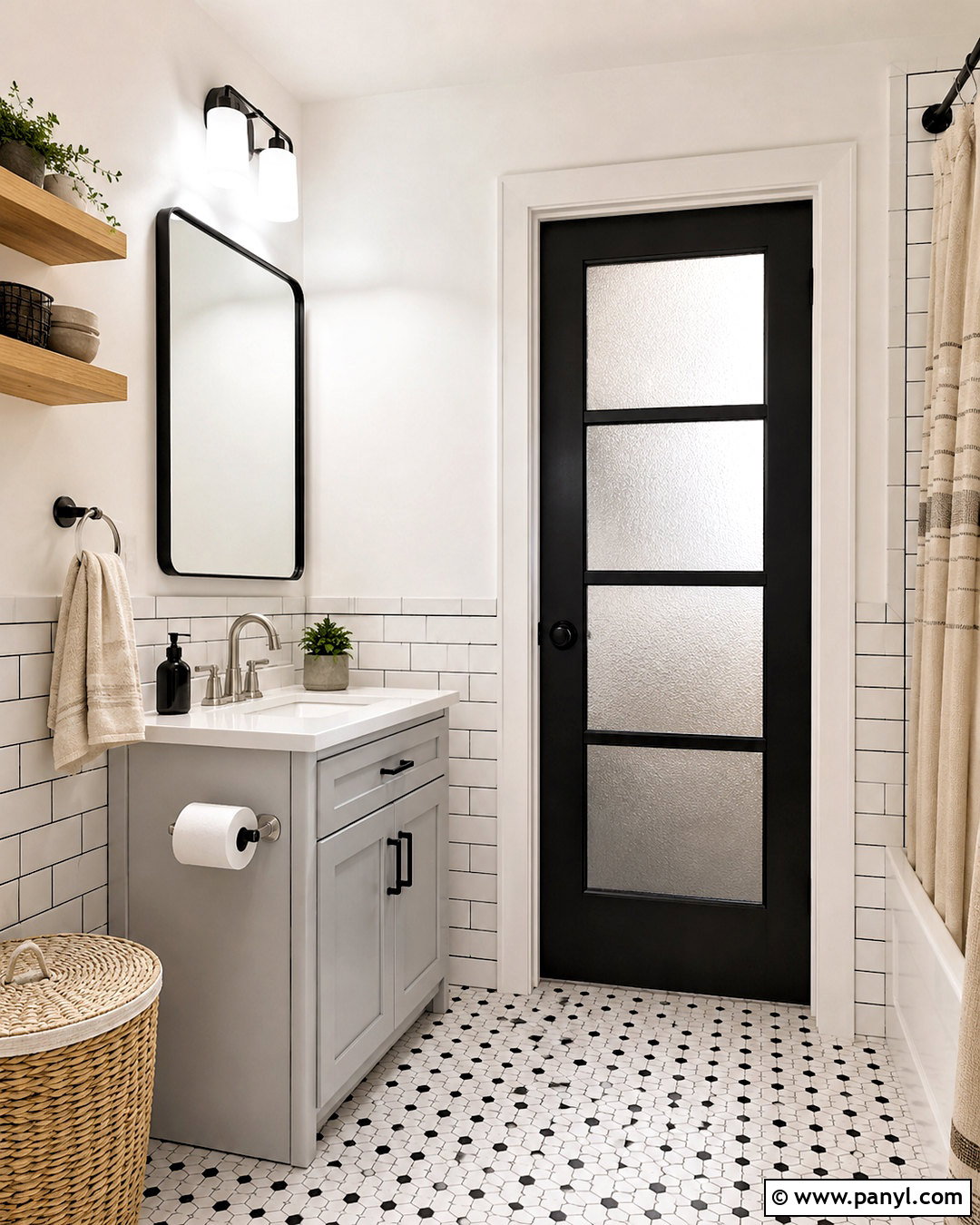 Black Bathroom Door With White Trim - 20 black interior doors with white trim ideas
