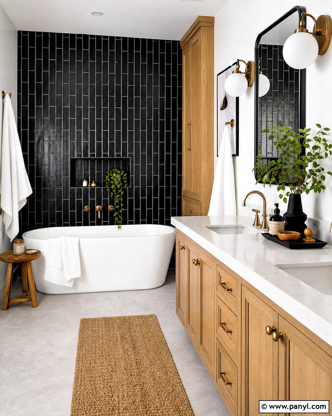 Black Bathroom Tile Wall - 20 black statement wall ideas