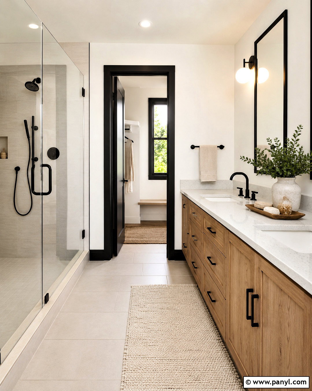 Black Bathroom Trim - 20 black moldings and trim ideas