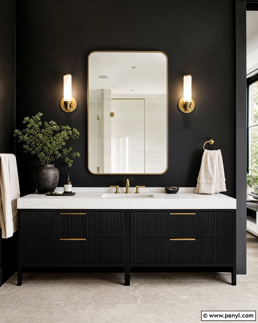 Black Bathroom Vanity With Black Wall - 20 Modern Bathroom Vanity With Black Wall Ideas