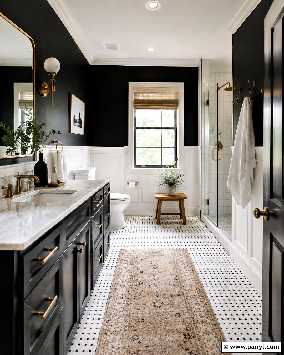 Black Bathroom Walls - 40 bathroom wall color ideas