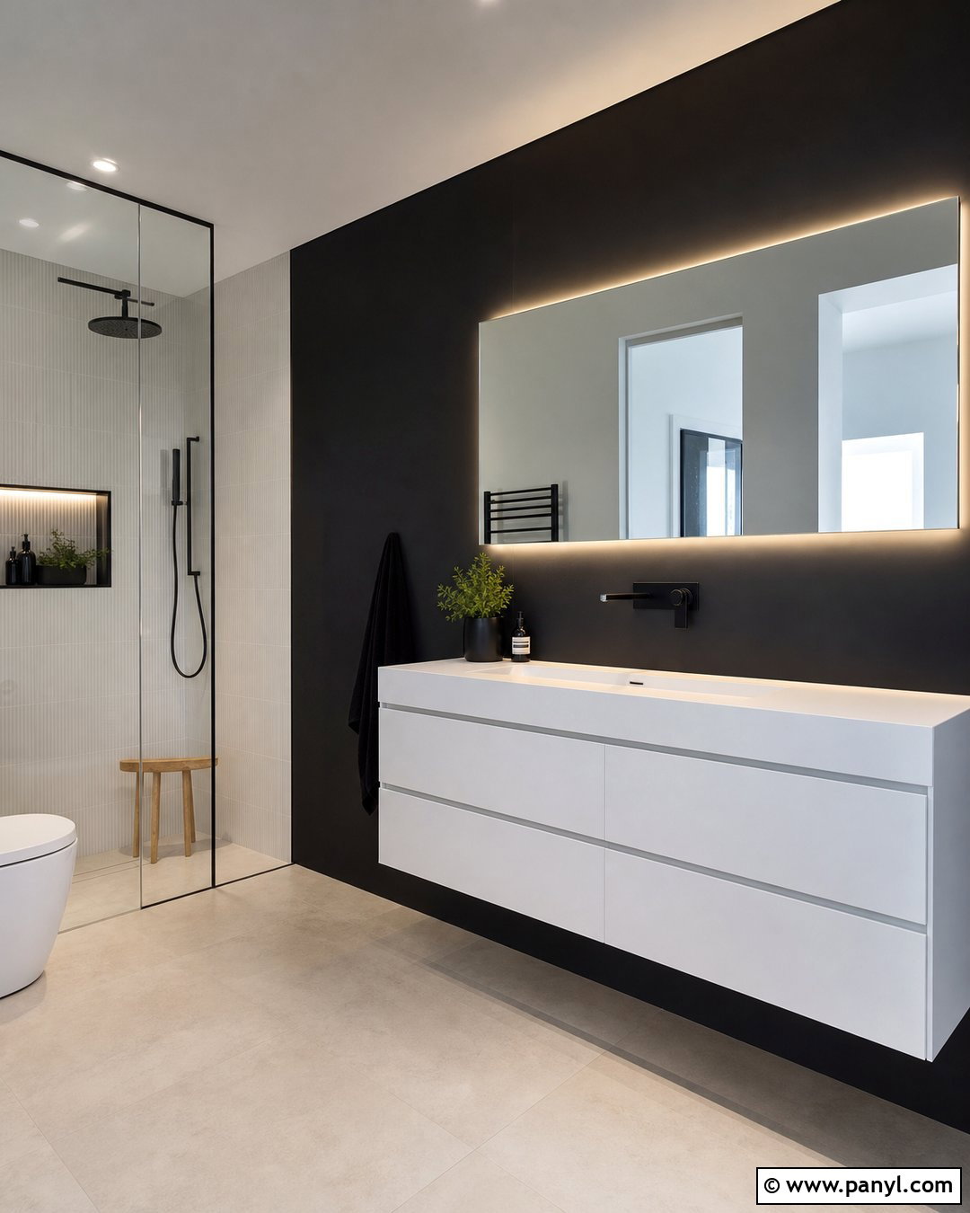 35 Black Bathroom Walls Ideas for a Moody, Modern Escape
