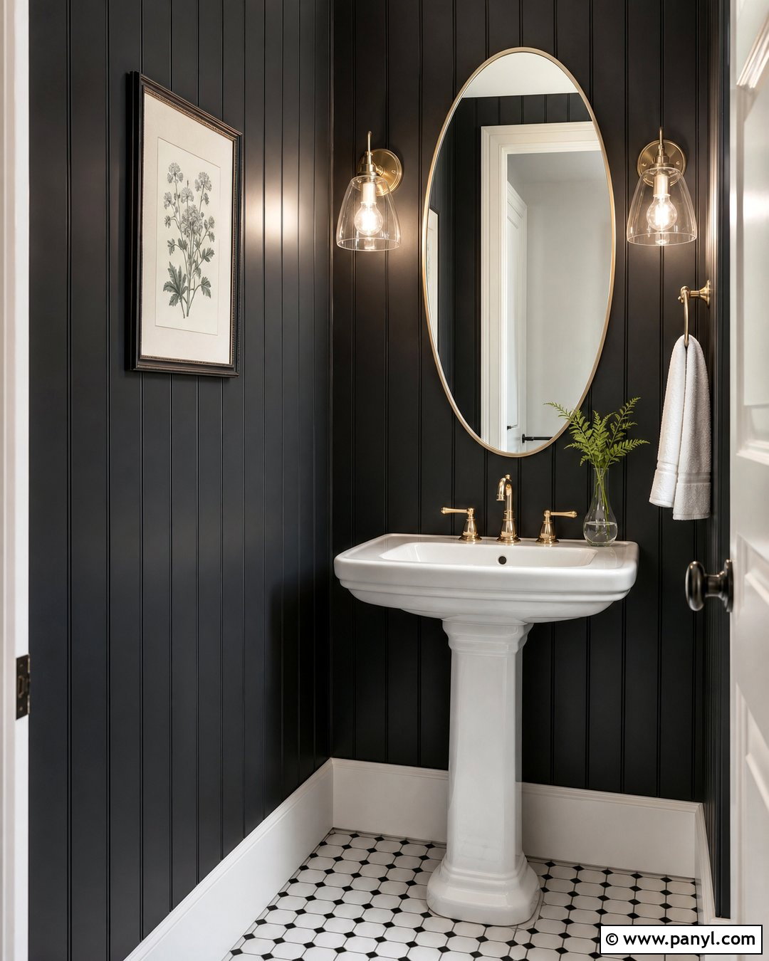 Black Beadboard Bathroom Walls - 35 black bathroom walls