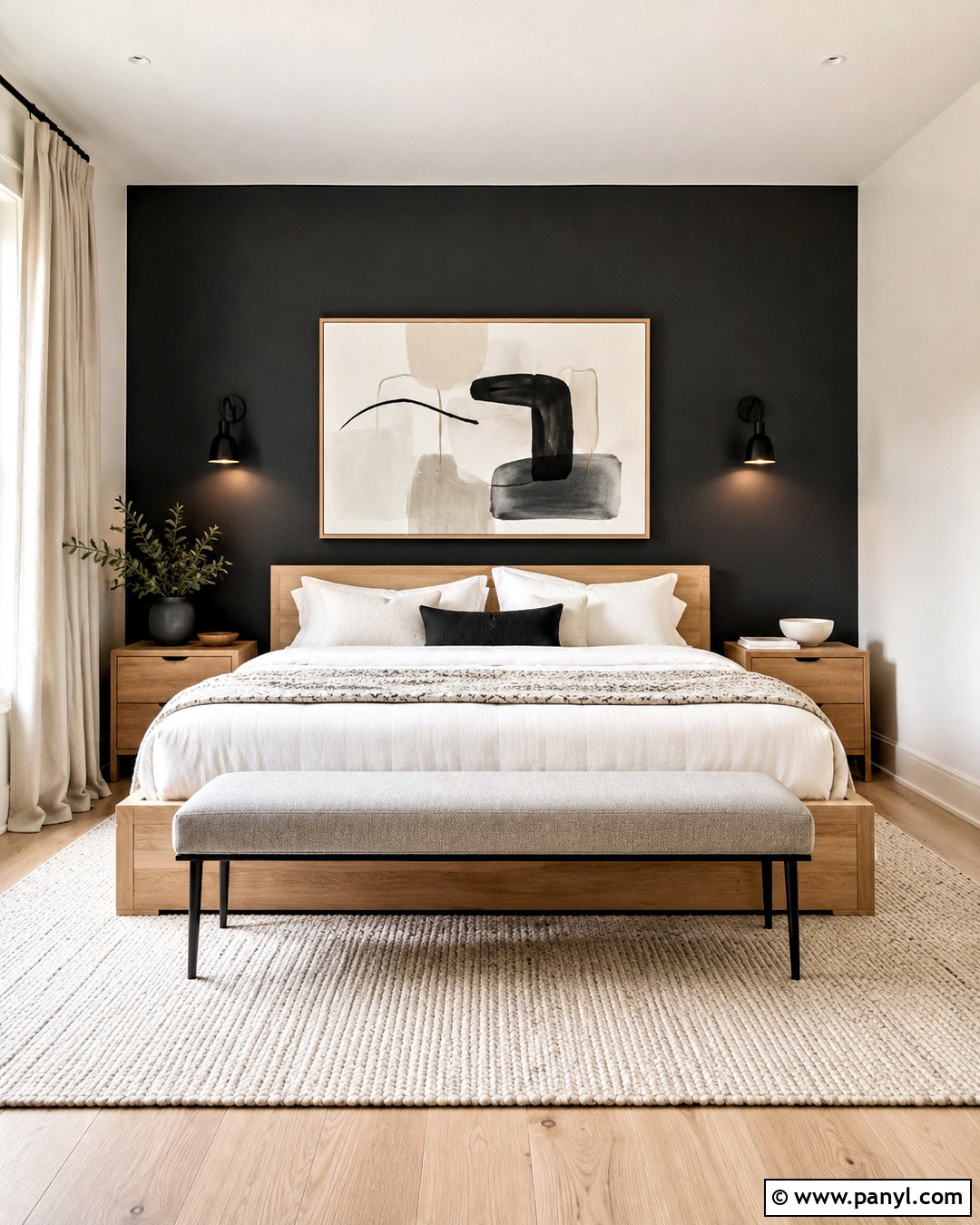 Black Bedroom Accent Wall - 35 Wall Paint Bedroom Ideas
