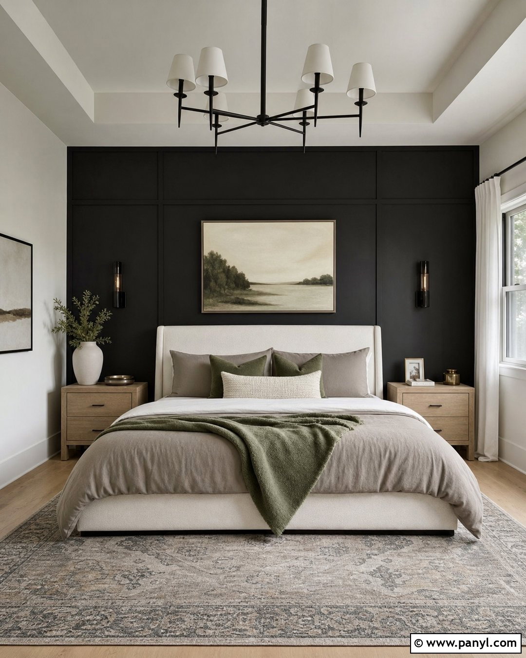 Black Bedroom Accent Wall - 35 black painted room ideas