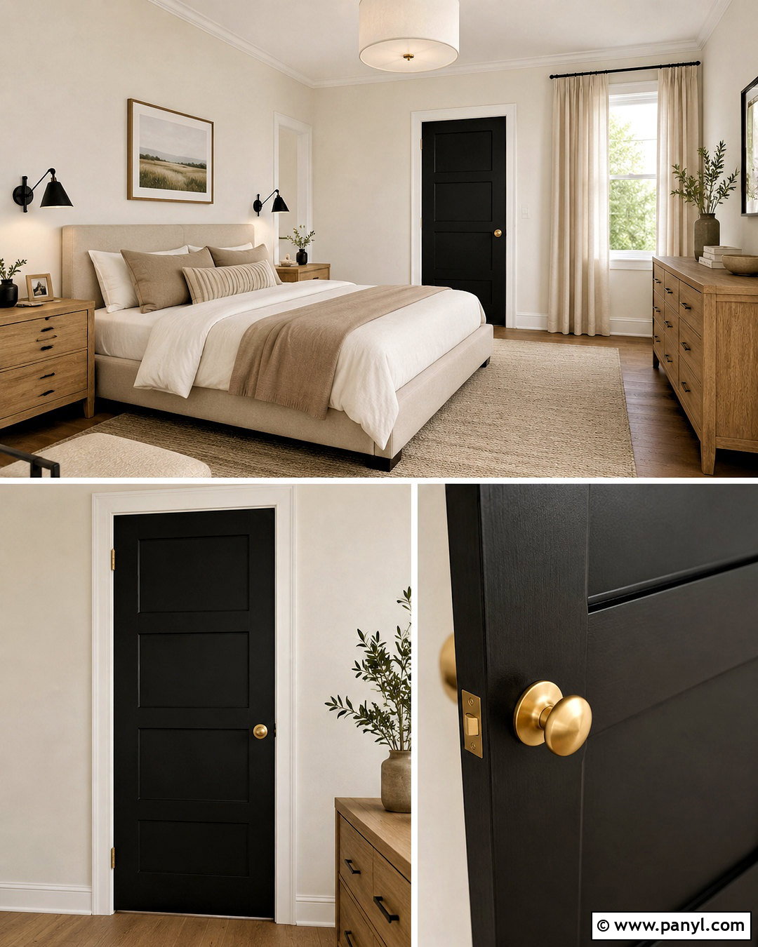 Black Bedroom Door With White Trim - 20 black interior doors with white trim ideas
