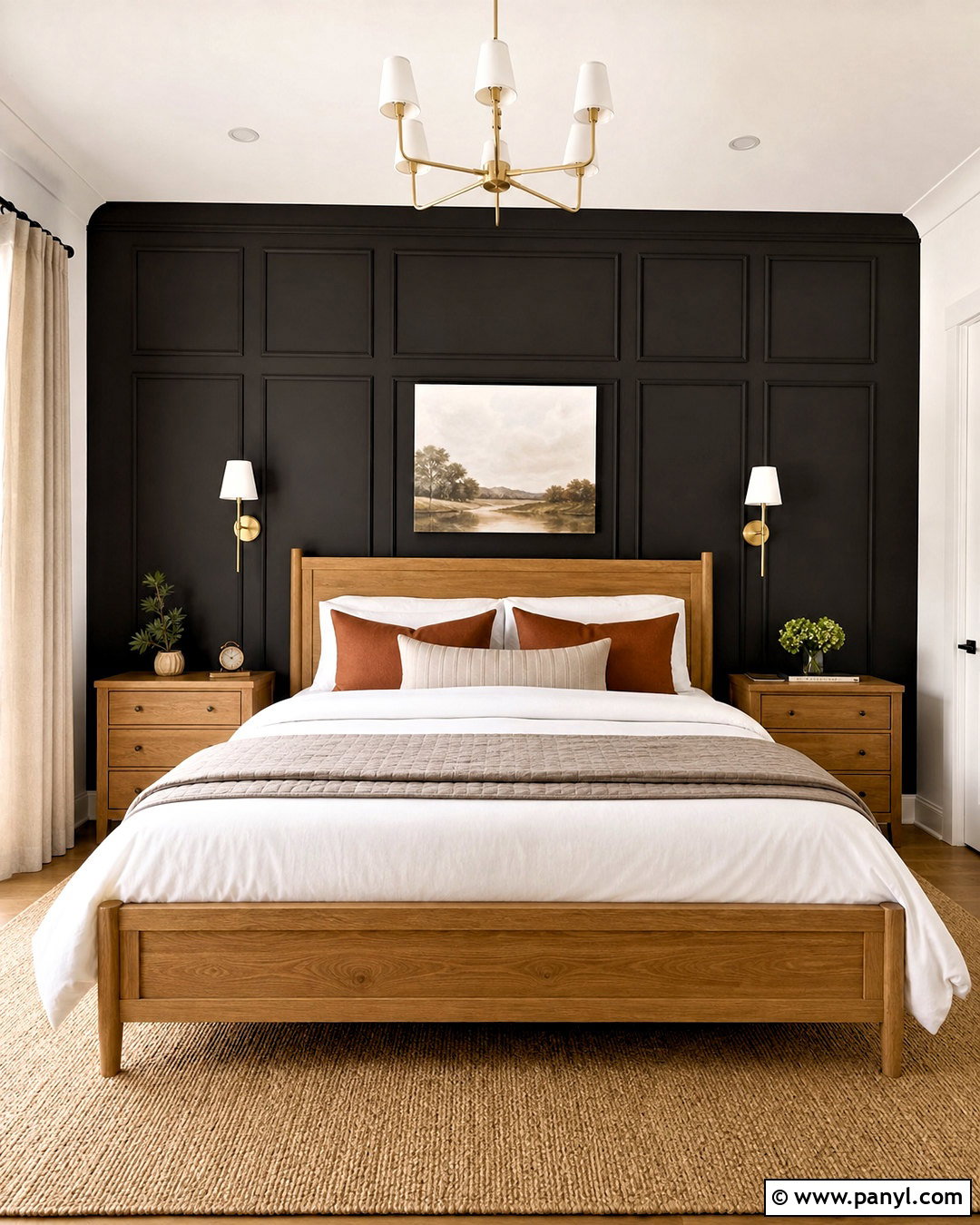 Black Bedroom Panel Wall - 20 black statement wall ideas