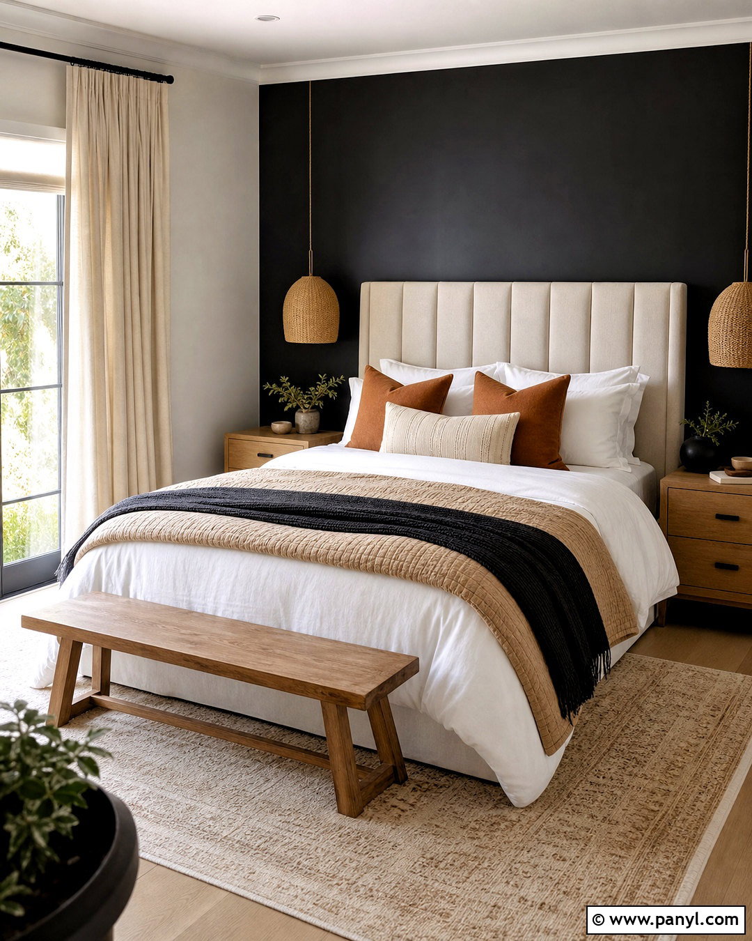 Black Bedroom Wall - 20 black wall background ideas