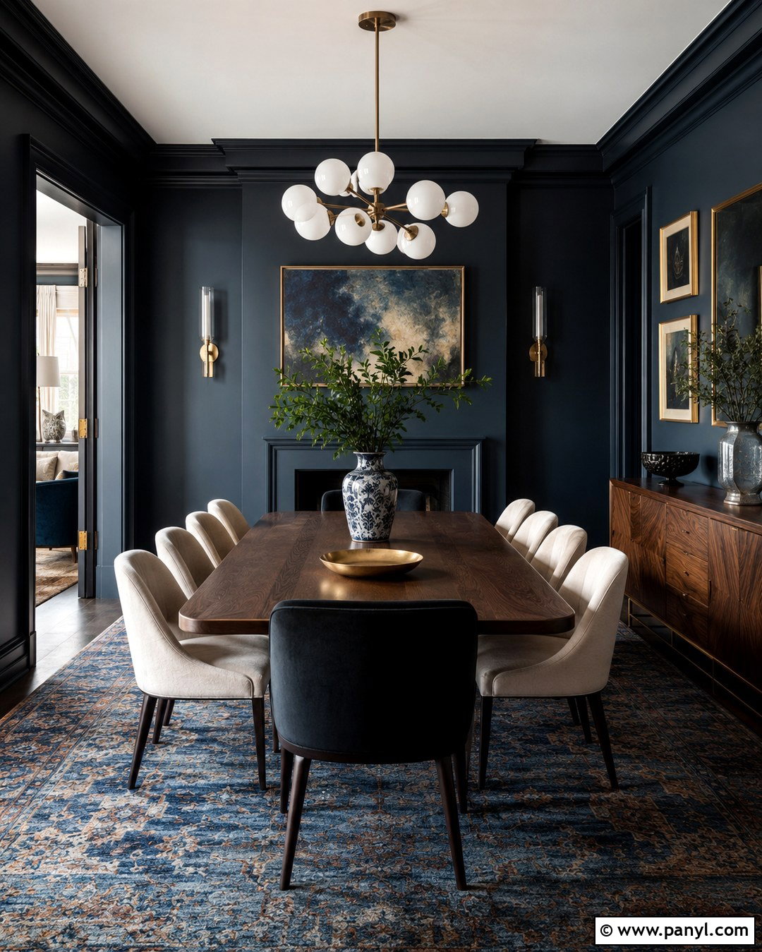 Black Blue Dining Room Walls - 20 Black Blue Wall Ideas