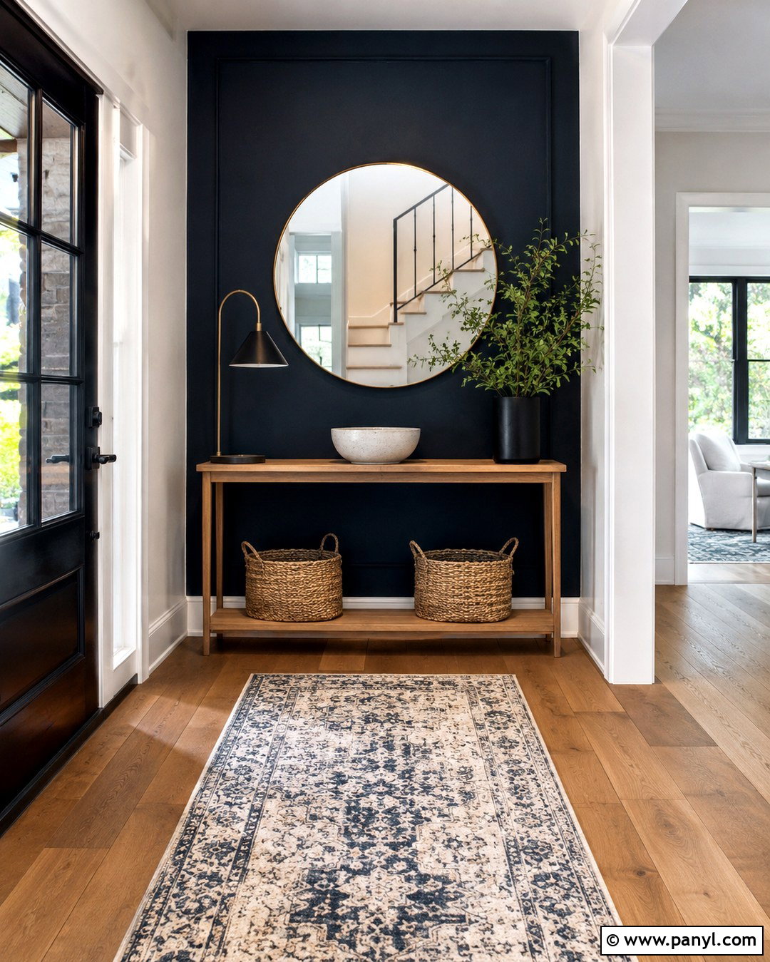 Black Blue Entryway Wall - 20 Black Blue Wall Ideas
