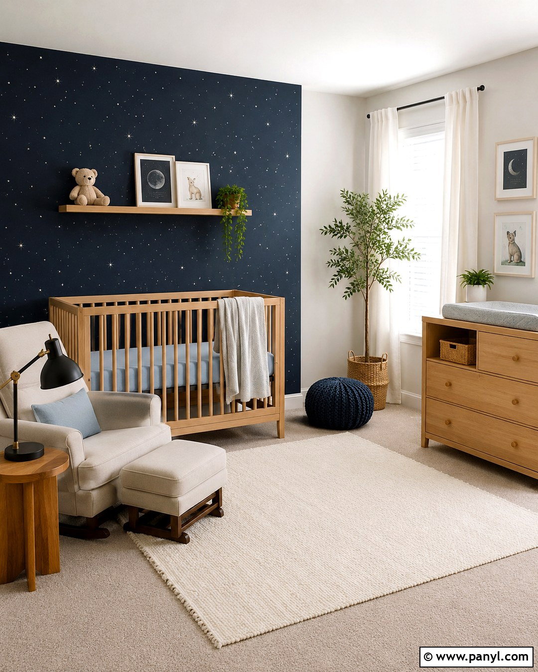 Black Blue Nursery Wall - 20 Black Blue Wall Ideas