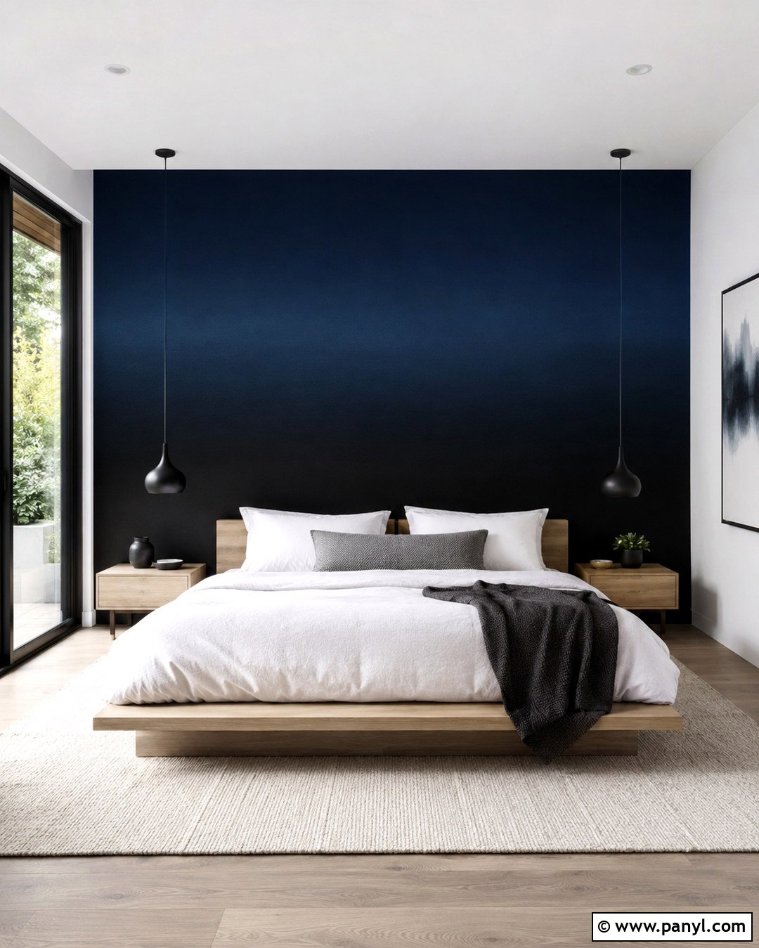 Black Blue Ombre Wall - 20 Black Blue Wall Ideas