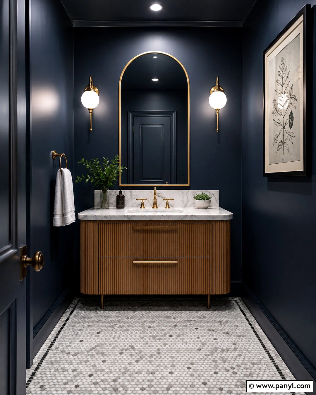 Black Blue Powder Room Walls - 20 Black Blue Wall Ideas