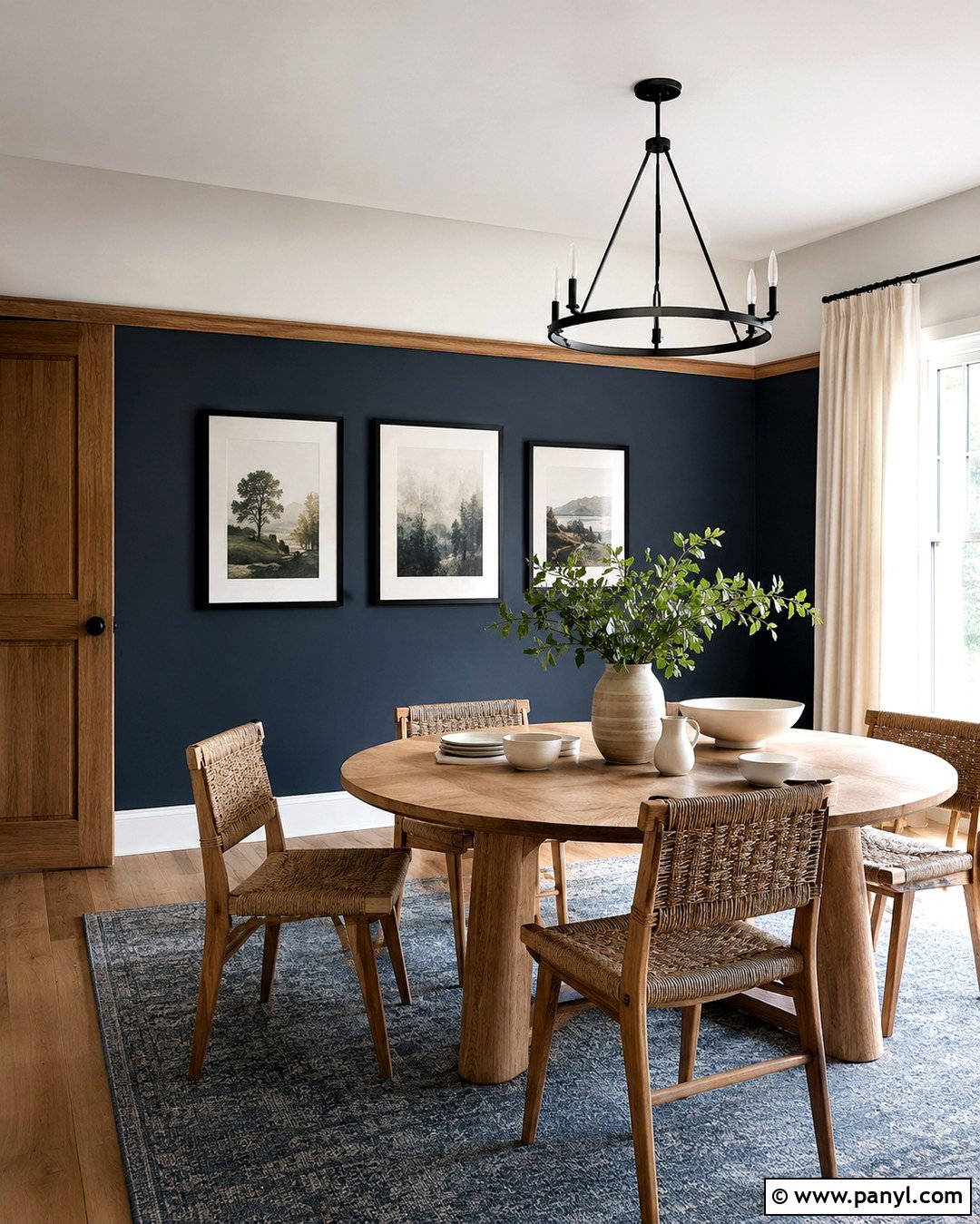 Black Blue Two Tone Wall - 20 Black Blue Wall Ideas