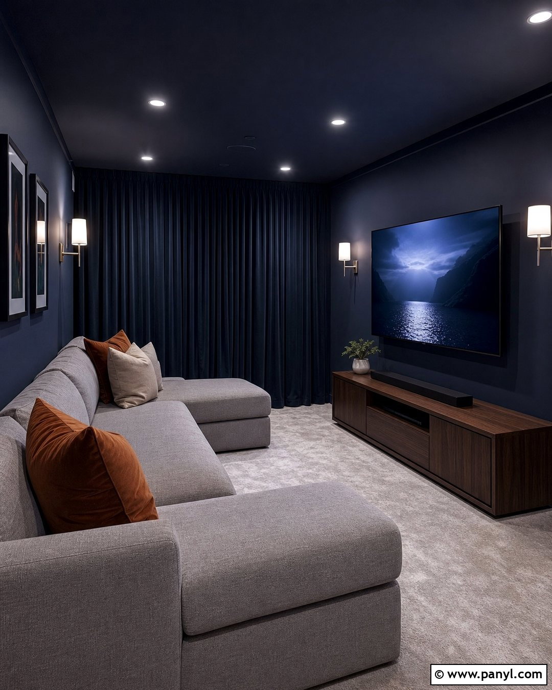 Black Blue Wall Color For Small Media Room - 30 small room wall color ideas
