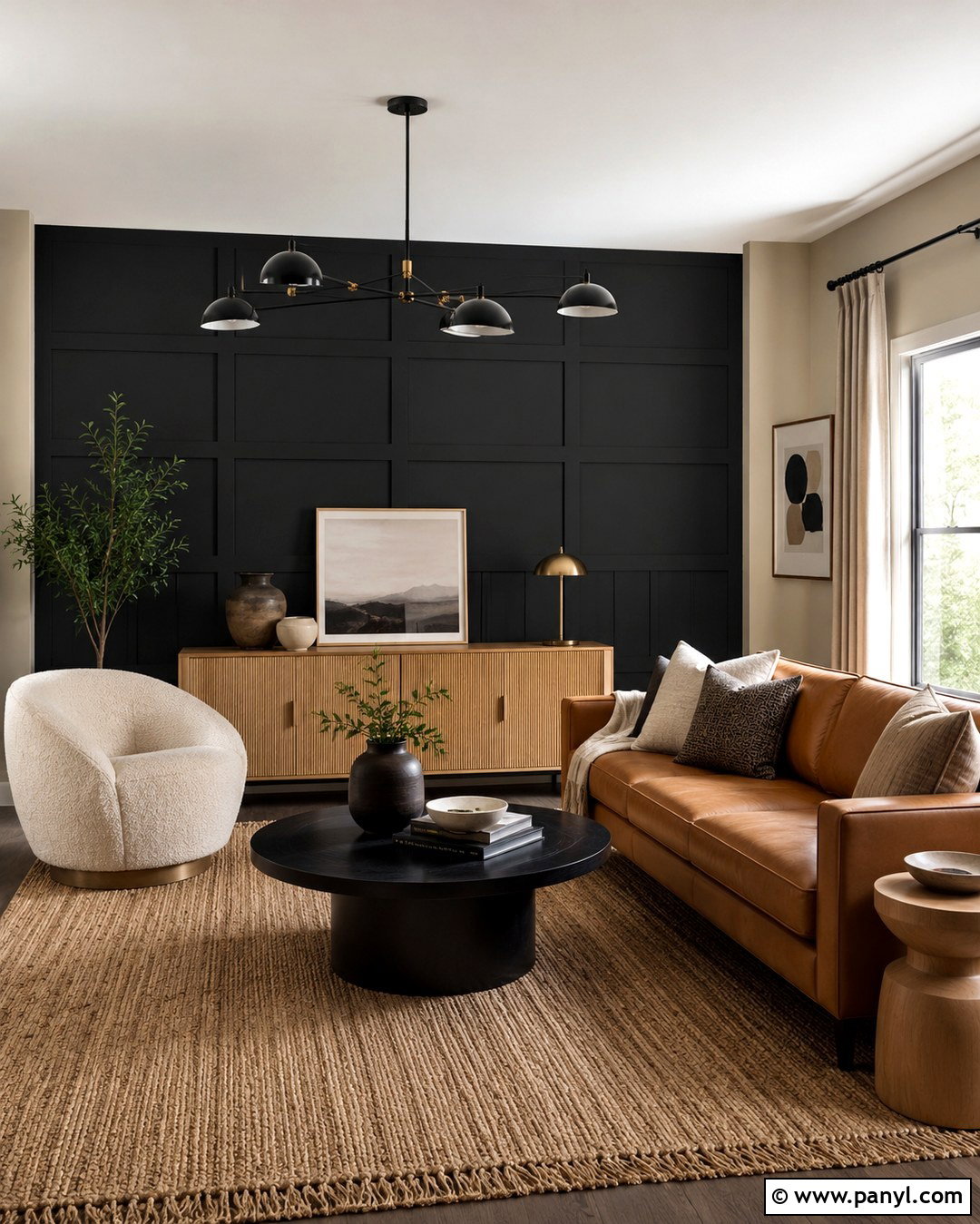Black Board And Batten Accent Wall - 20 Black Accent Wall With Beige Walls