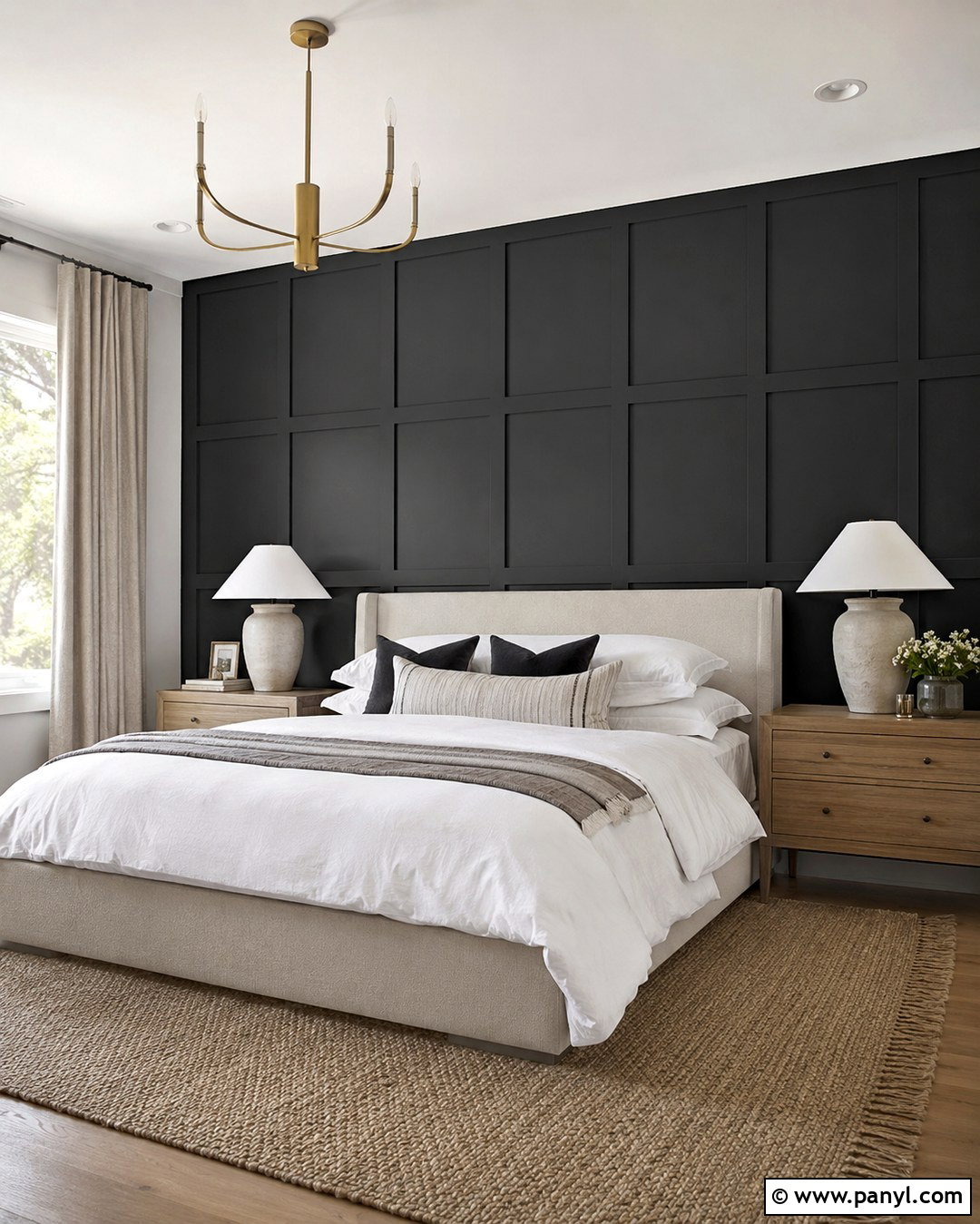 Black Board And Batten Accent Wall - 20 Black Accent Wall Apartment Ideas