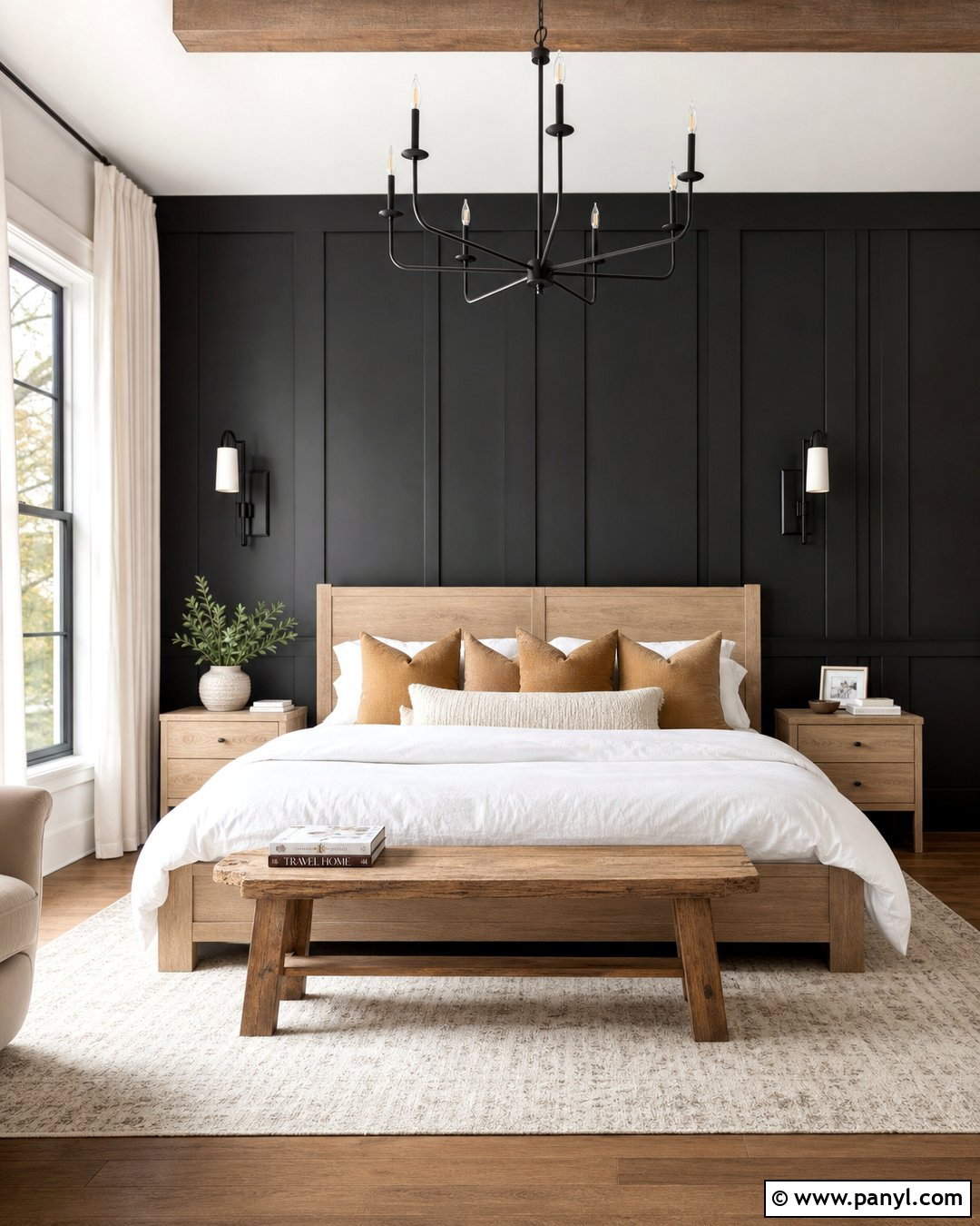 Black Board And Batten Contrast Wall - 30 Contrast Wall Ideas