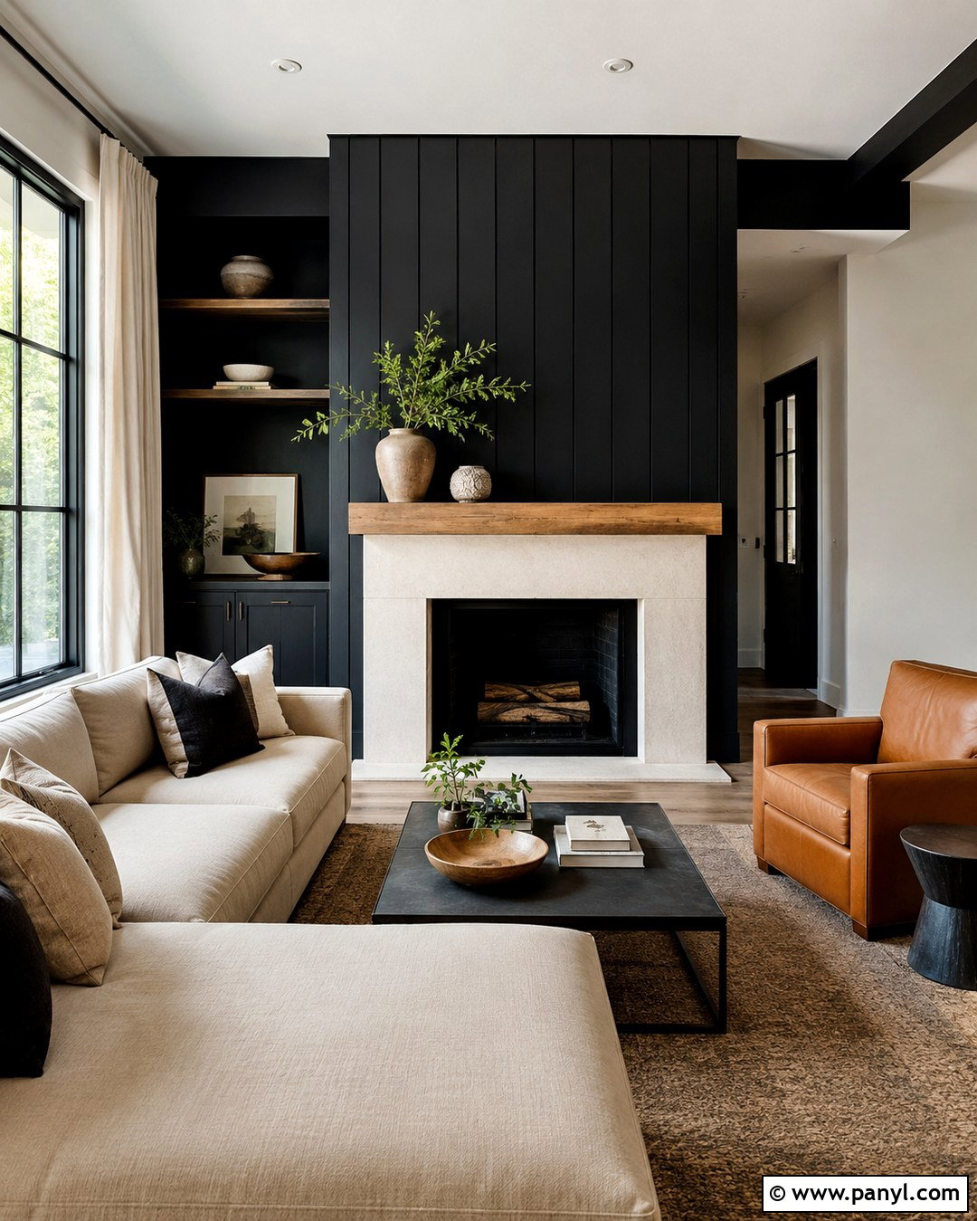 Black Board And Batten Fireplace Wall - 20 Board And Batten Color Ideas Accent Wall Ideas