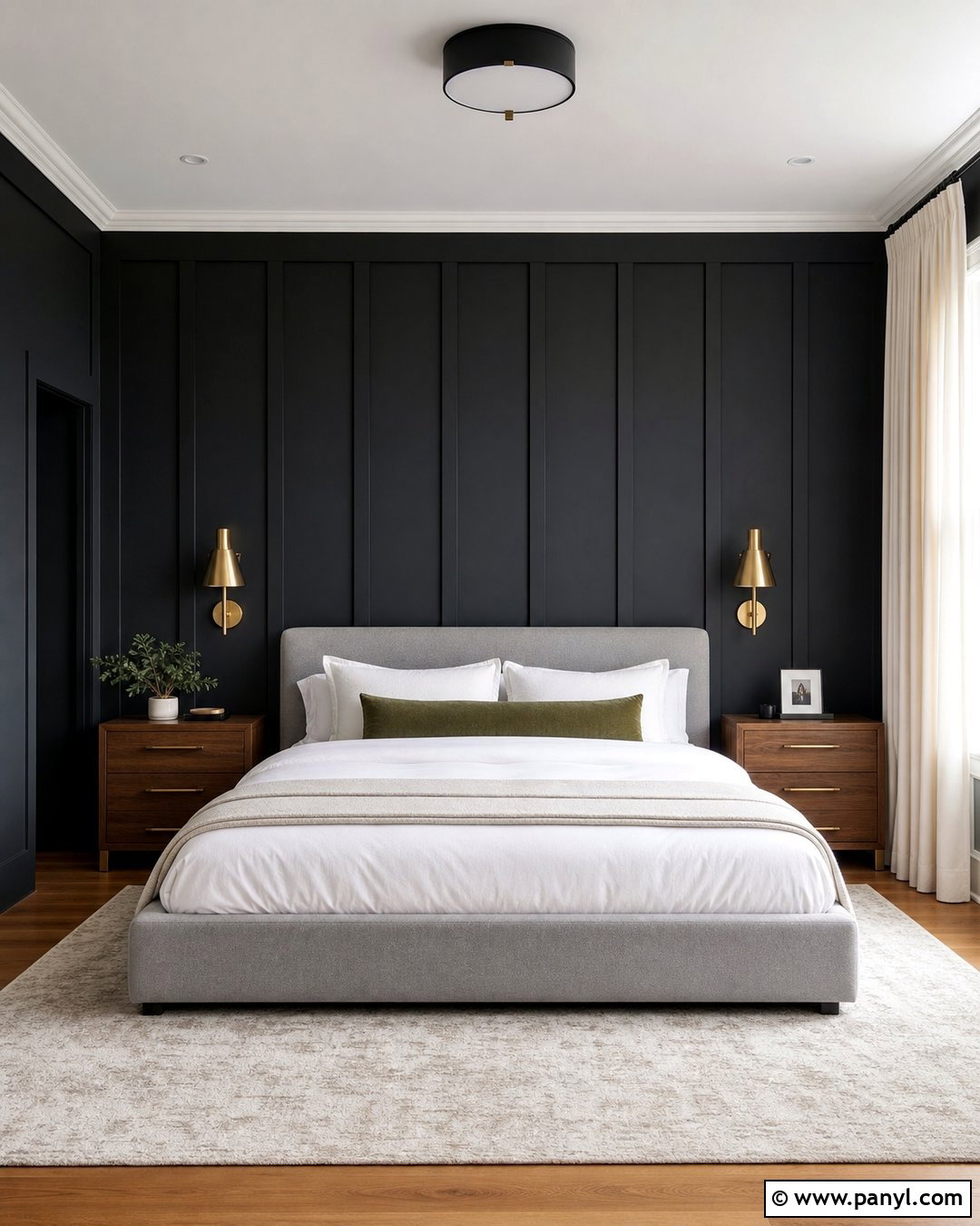 Black Board And Batten Wall - 20 Painting One Wall Black Ideas