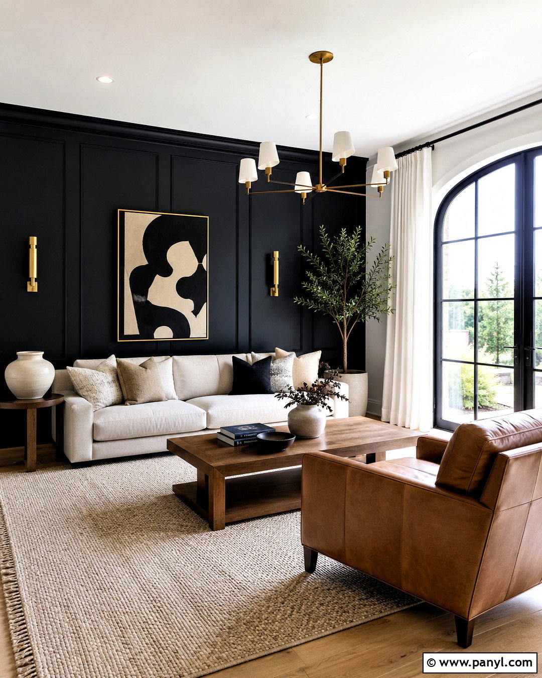 Black Board And Batten Wall - 20 black wall ideas