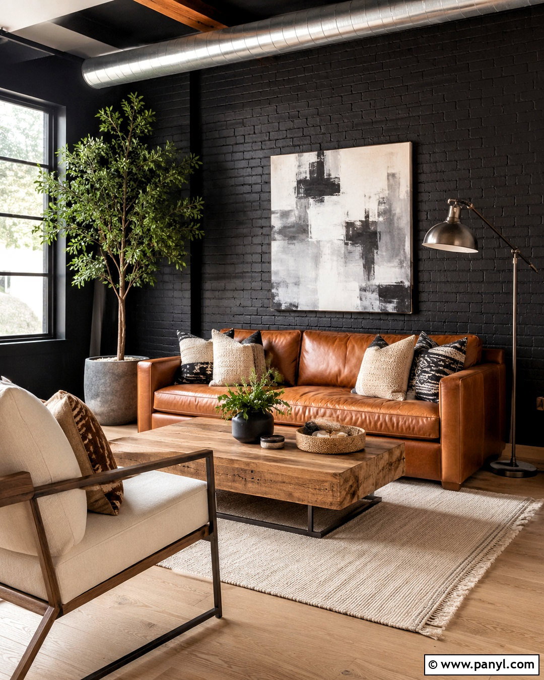 Black Brick Accent Wall - 40 black accent walls