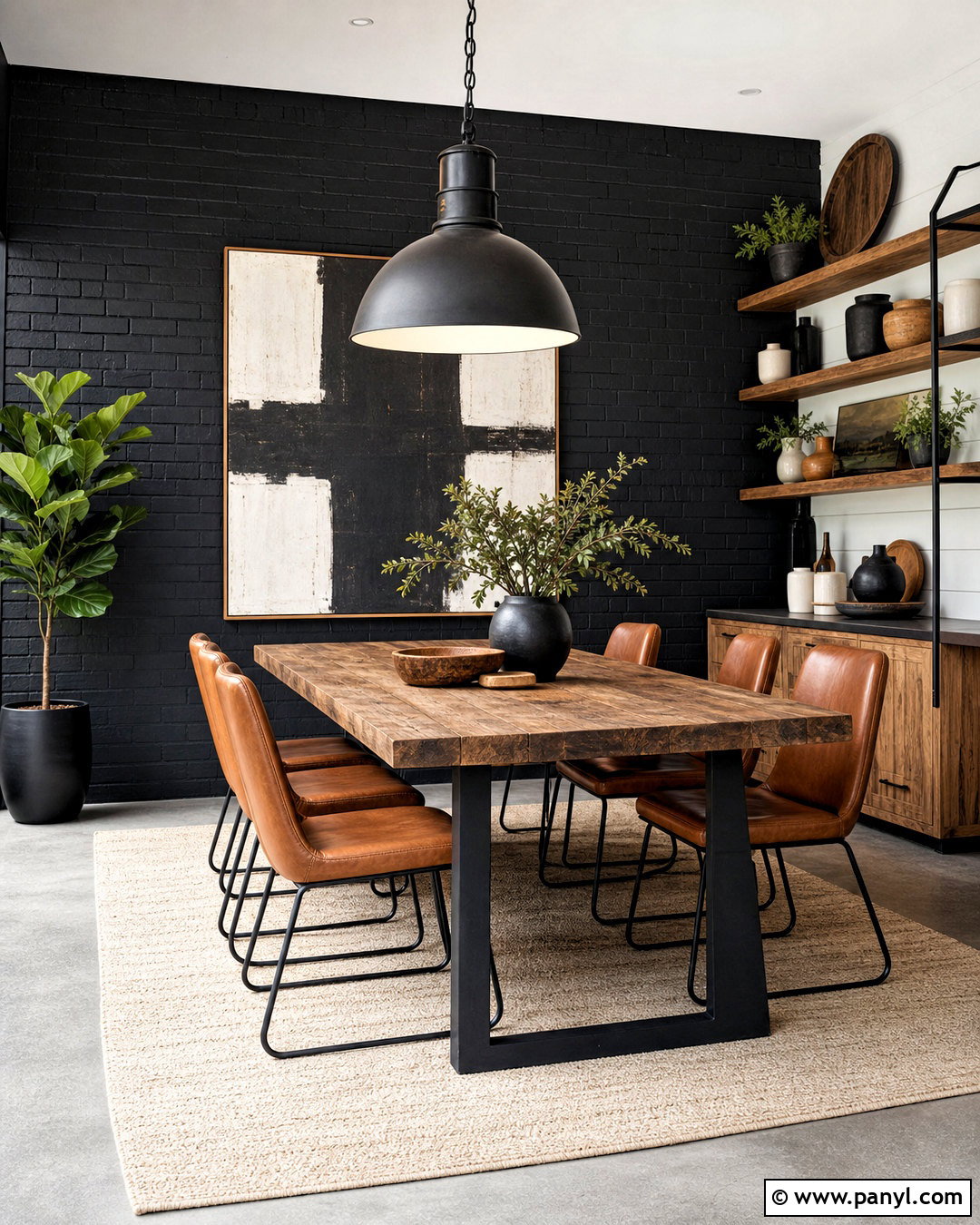 Black Brick Accent Wall Dining Room - 20 black accent wall dining room ideas