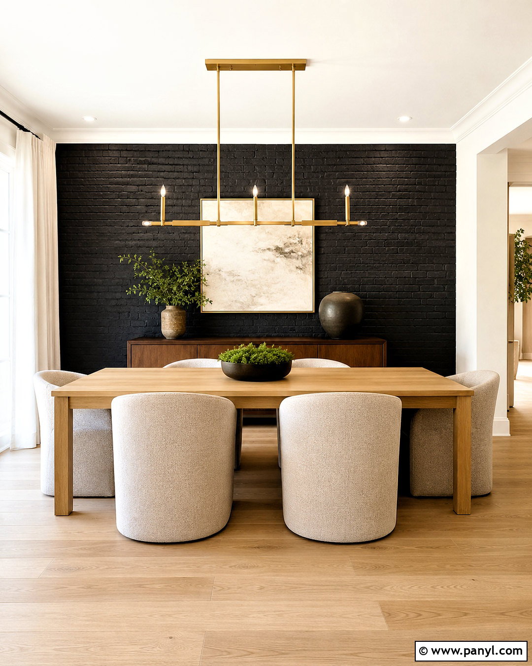Black Brick Dining Room Wall - 20 dark brick wall ideas