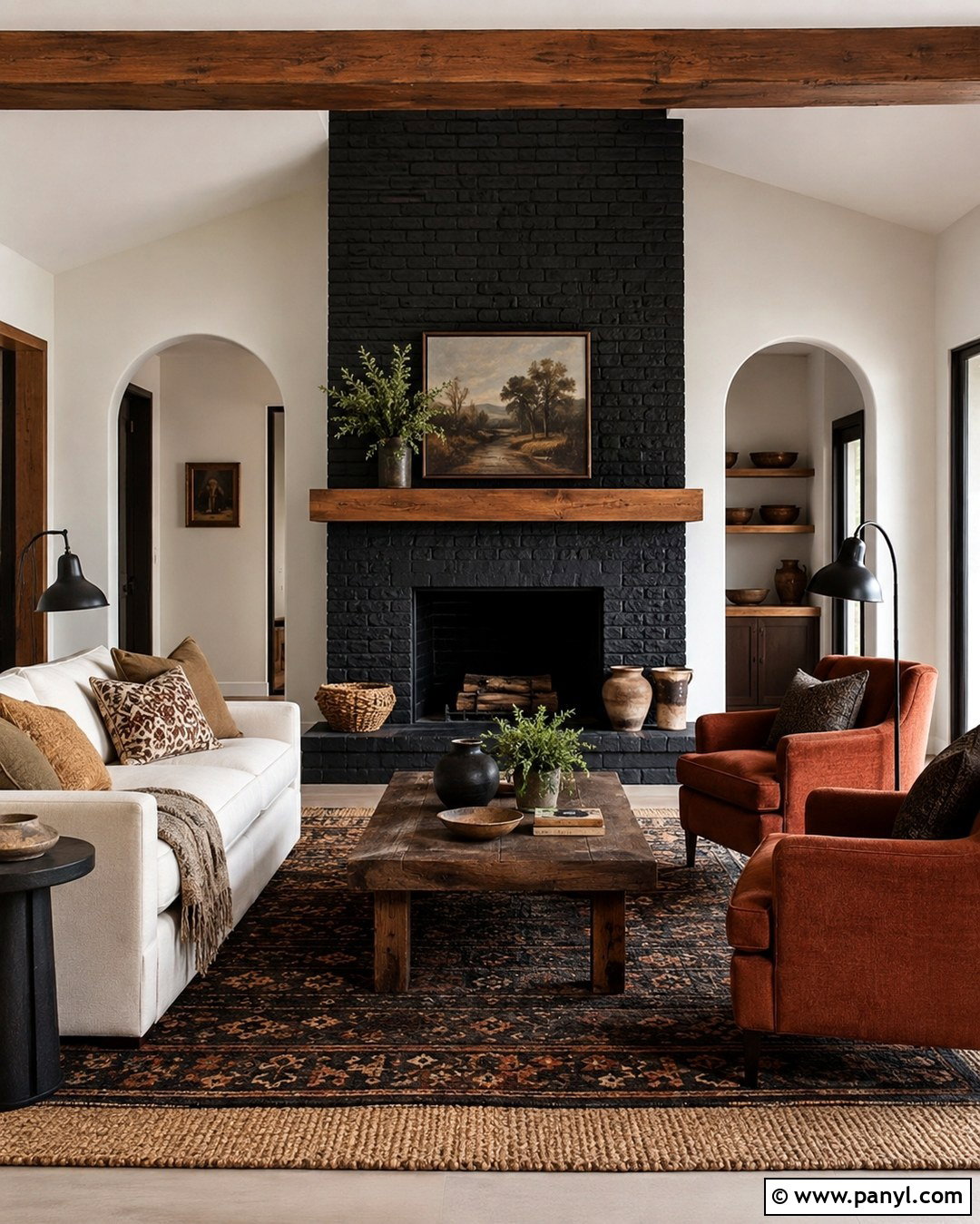 Black Brick Fireplace Accent Wall - 20 Black Accent Wall Living Room Fireplaces