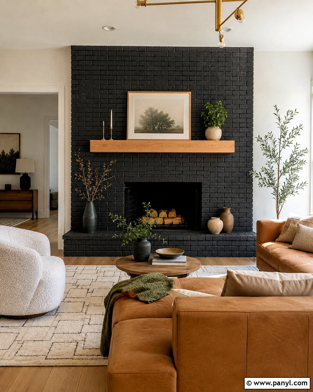 Black Brick Fireplace Wall - 20 brick wall examples