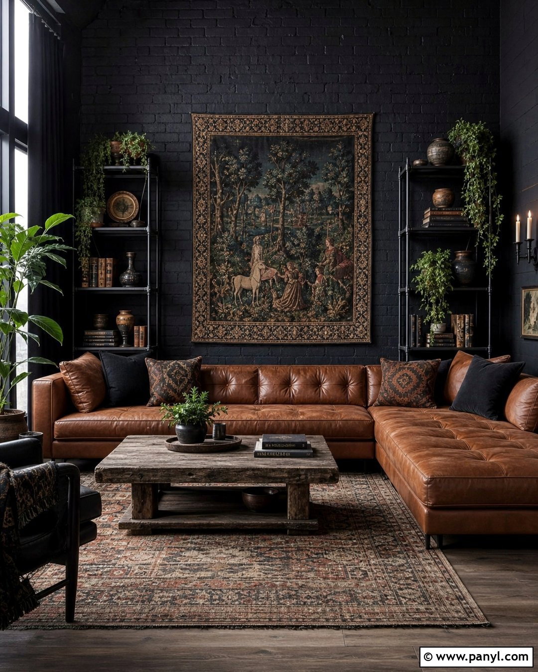 Black Brick Gothic Wall - 30 Gothic Walls