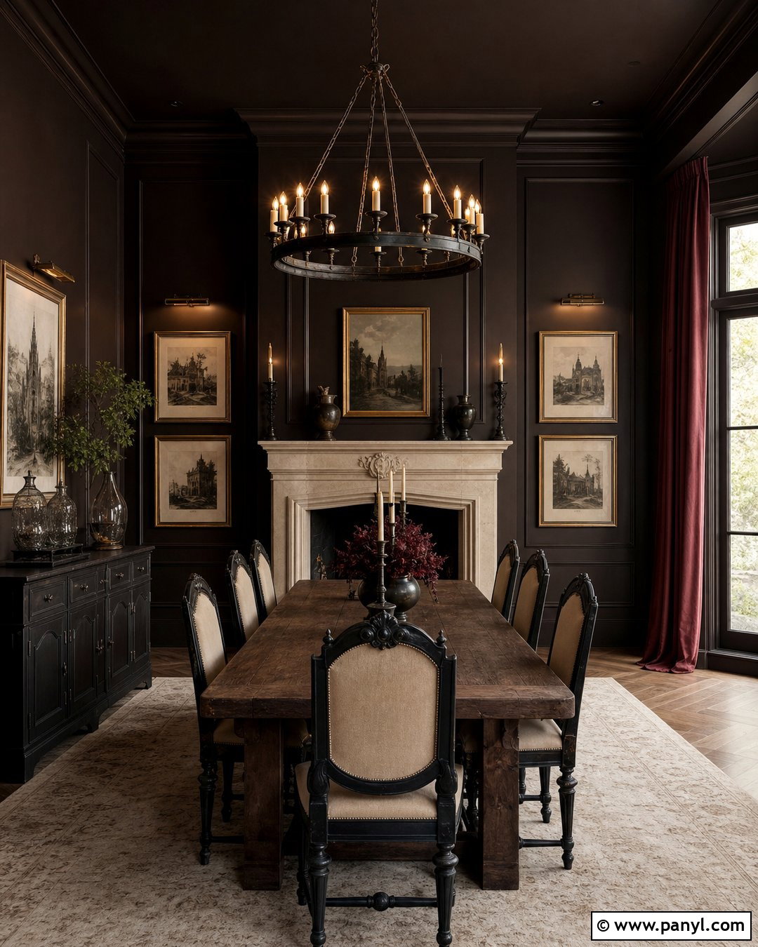 Black Brown Gothic Dining Room - 20 Gothic Paint Colors Dark Walls