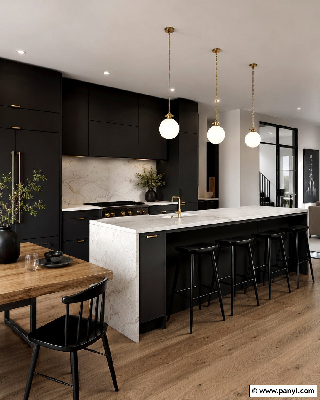 Black Cabinets Matching Black Walls - 20 Cabinets Matching Wall Color Ideas