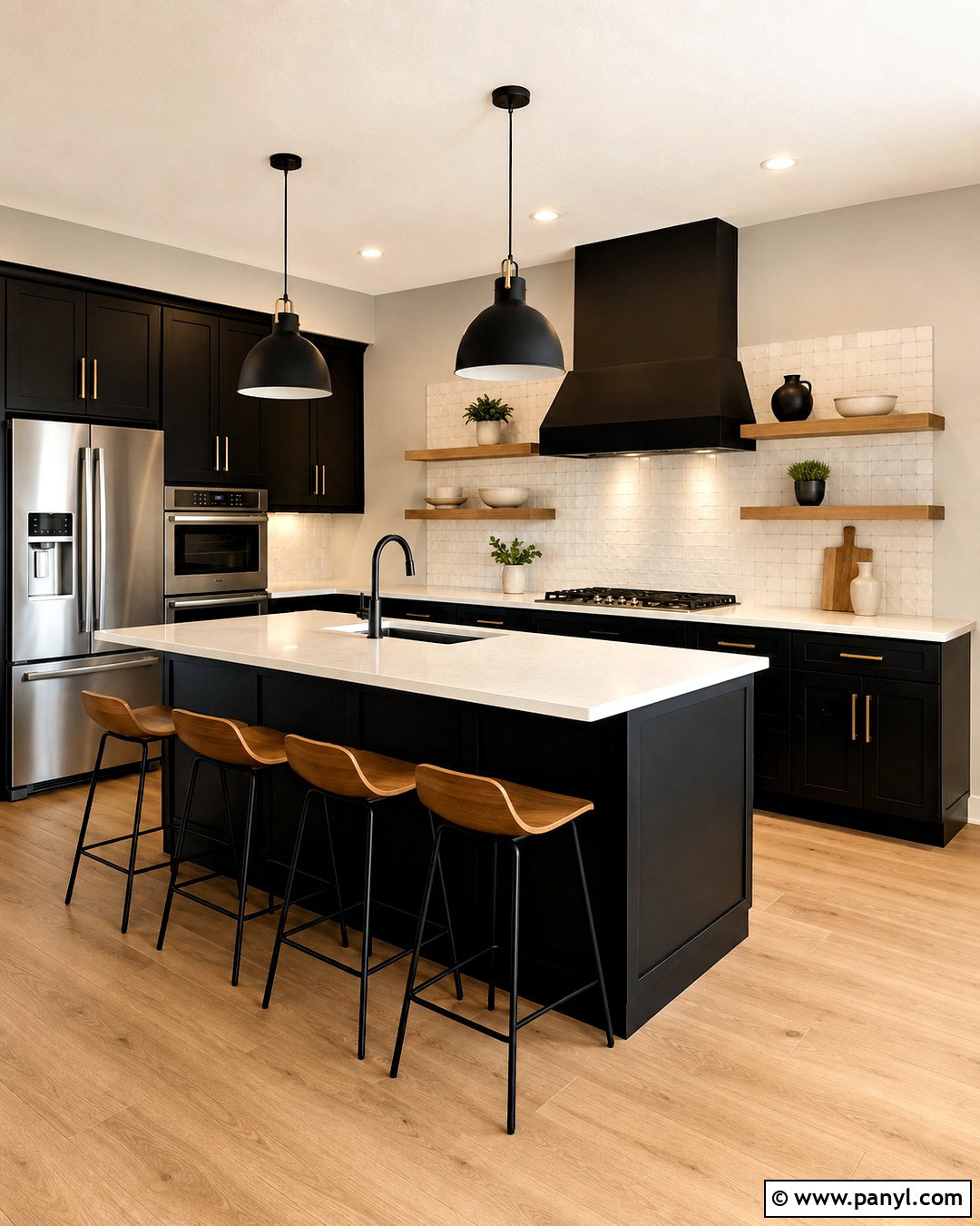 Black Cabinets With Agreeable Gray Walls - 20 cabinet color with agreeable gray walls