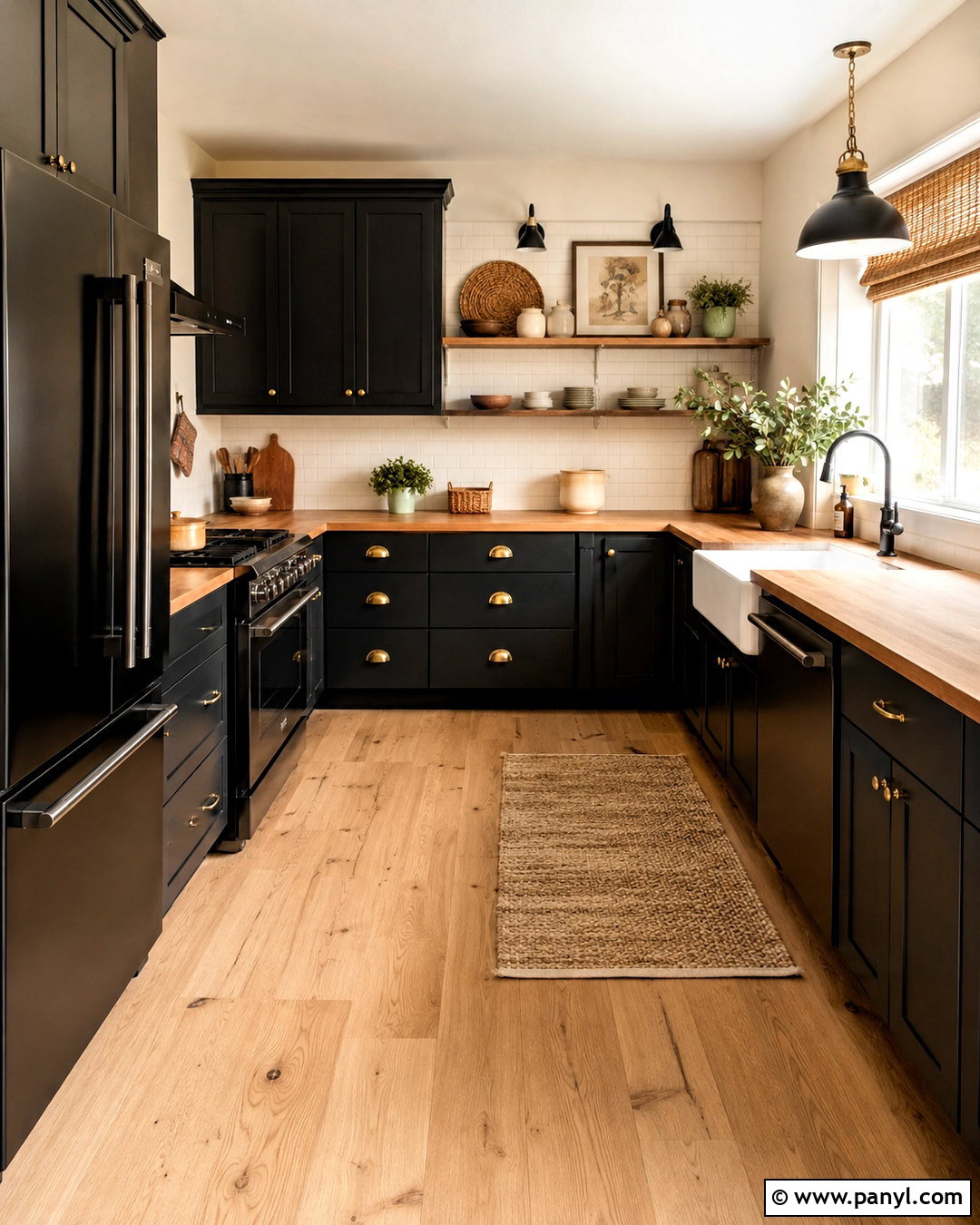 Black Cabinets With Butcher Block Countertops - 20 black wood kitchen ideas