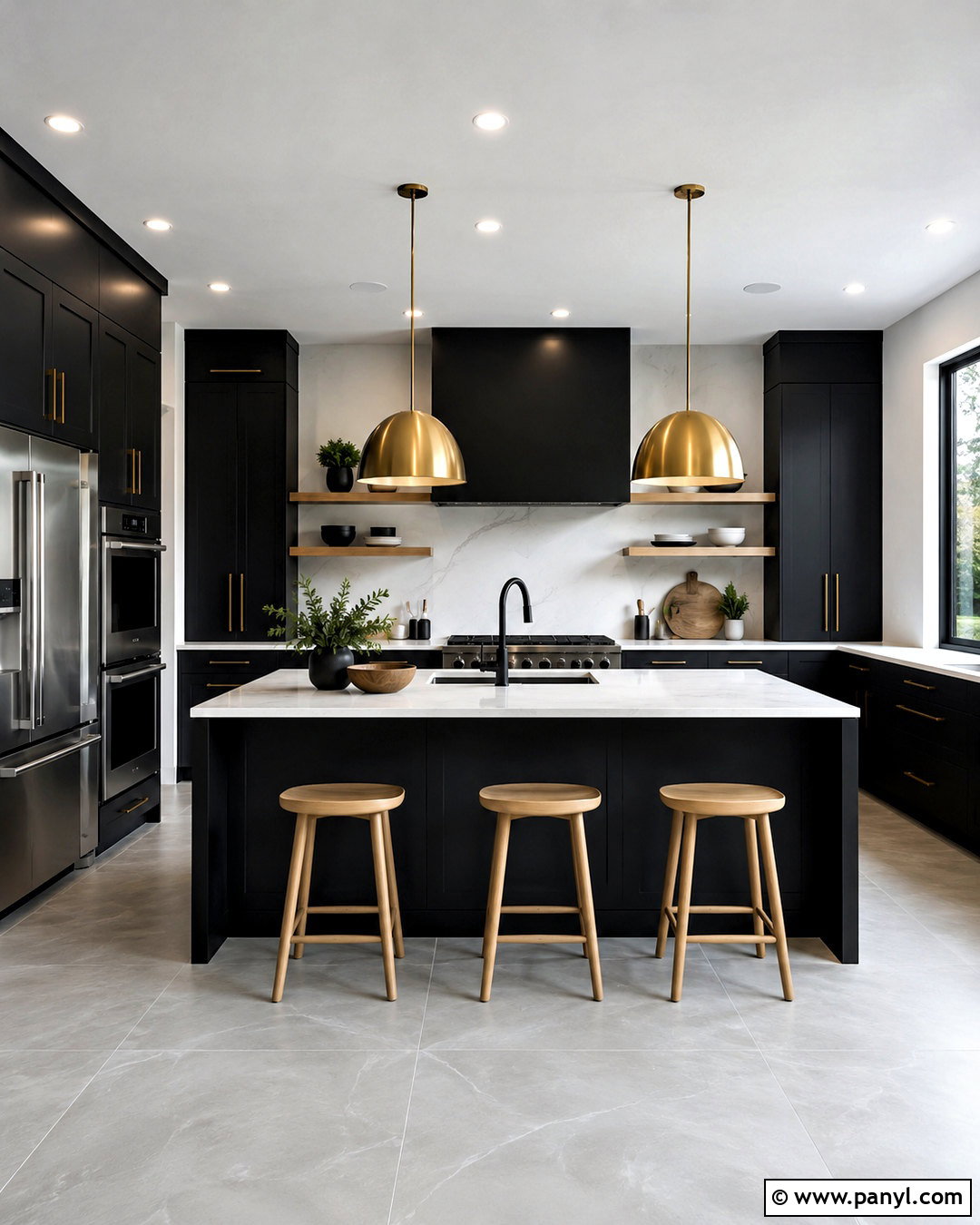 Black Cabinets With Light Grey Floors - 20 light grey floors kitchen ideas