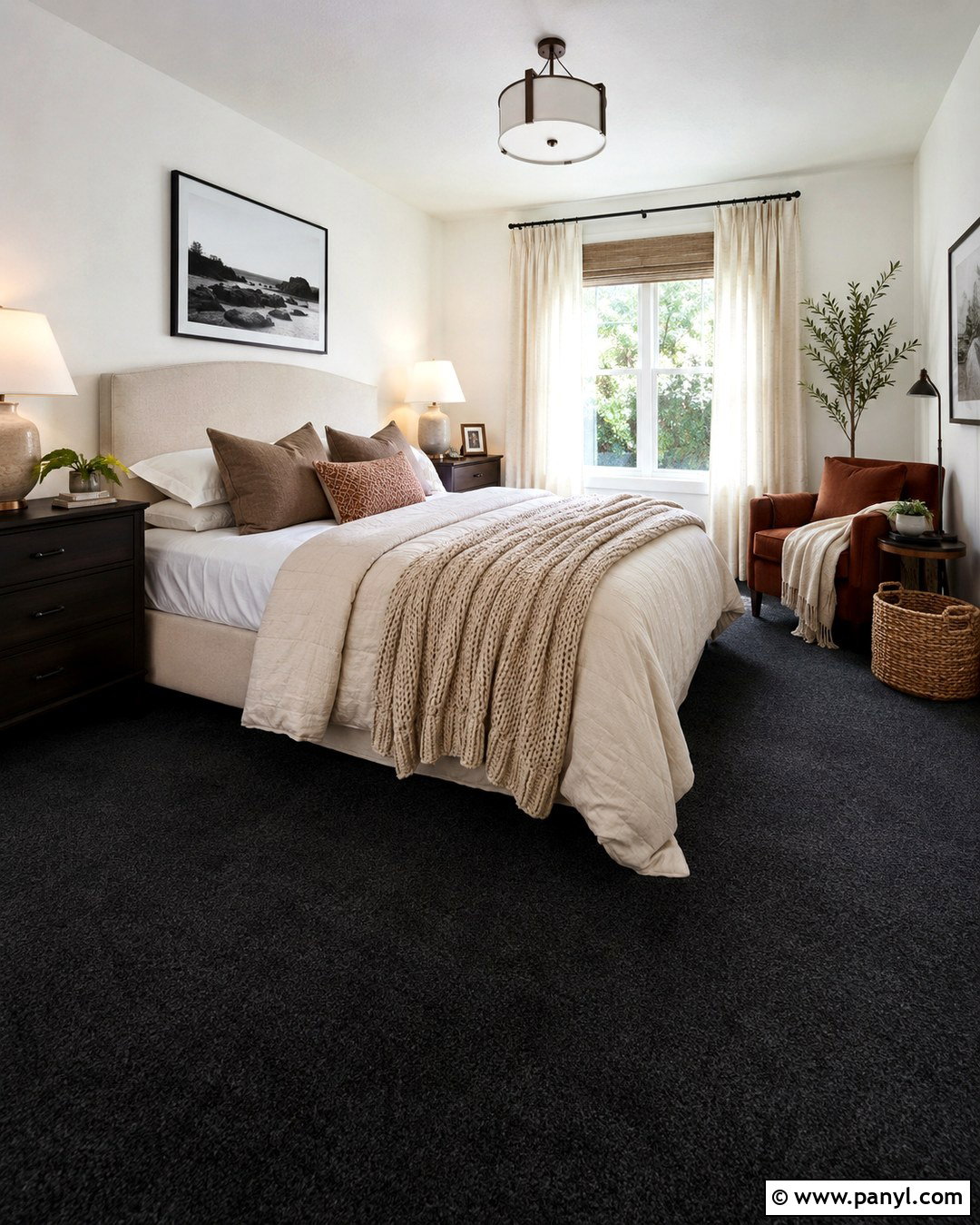 Black Carpet White Walls Cozy Bedroom - 20 Black Carpet White Walls