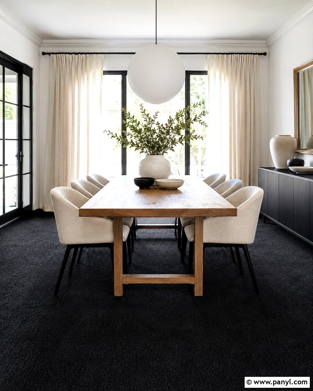 Black Carpet White Walls Dining Room - 20 Black Carpet White Walls