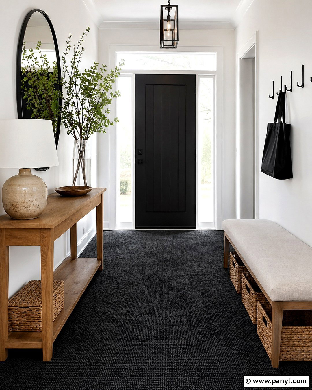 Black Carpet White Walls Entryway - 20 Black Carpet White Walls