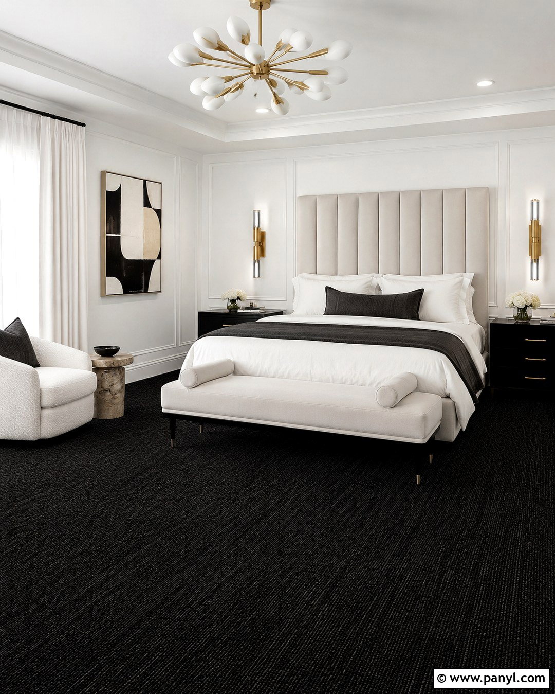 Black Carpet White Walls Luxury Bedroom - 20 Black Carpet White Walls