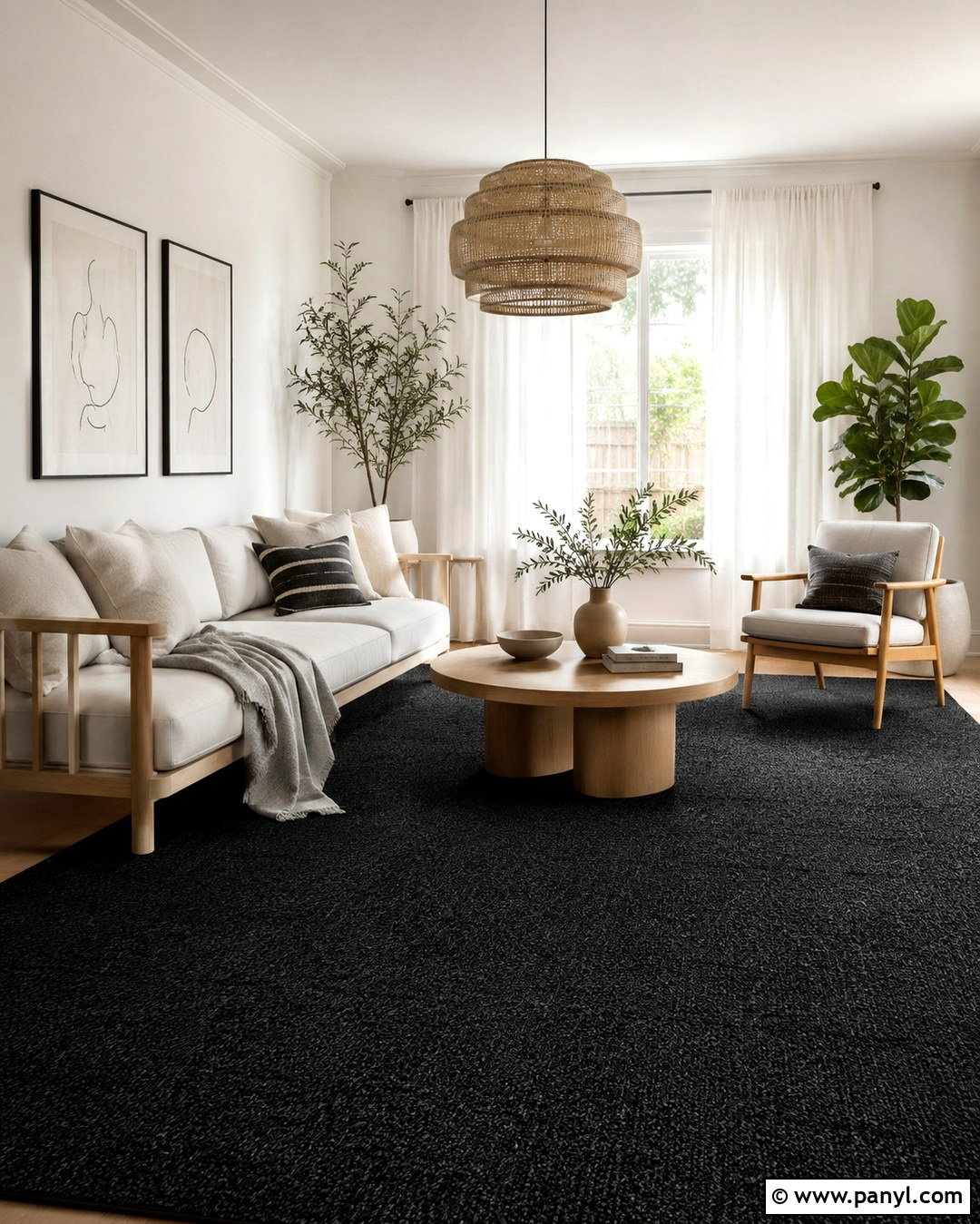 Black Carpet White Walls Scandinavian Room - 20 Black Carpet White Walls