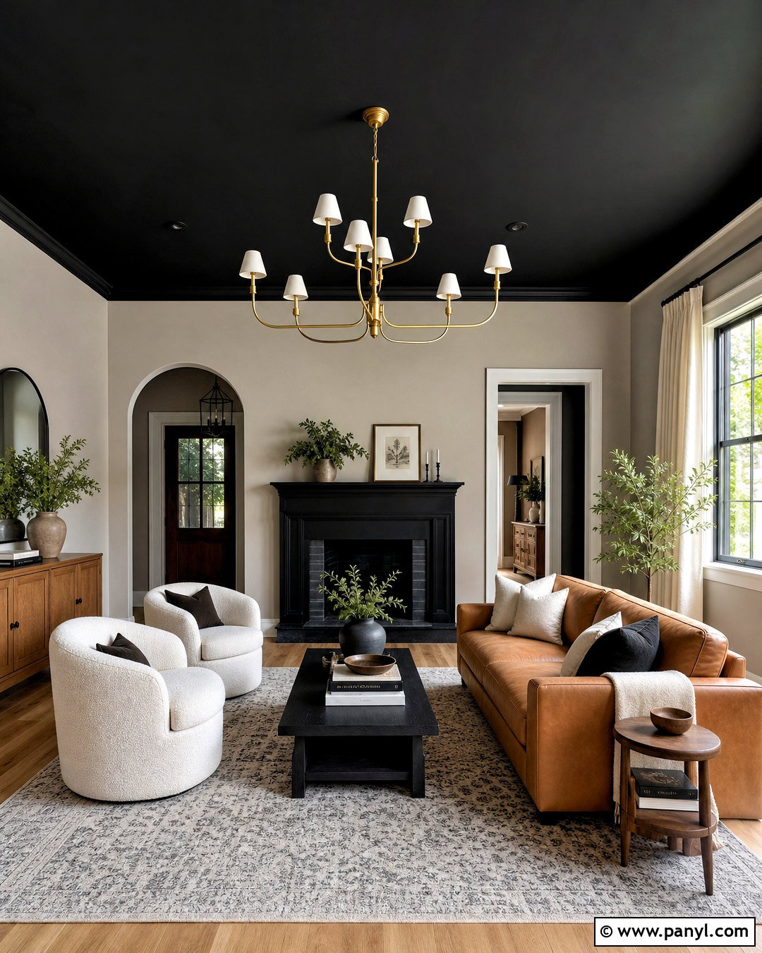 Black Ceiling Living Room - 20 black room design ideas