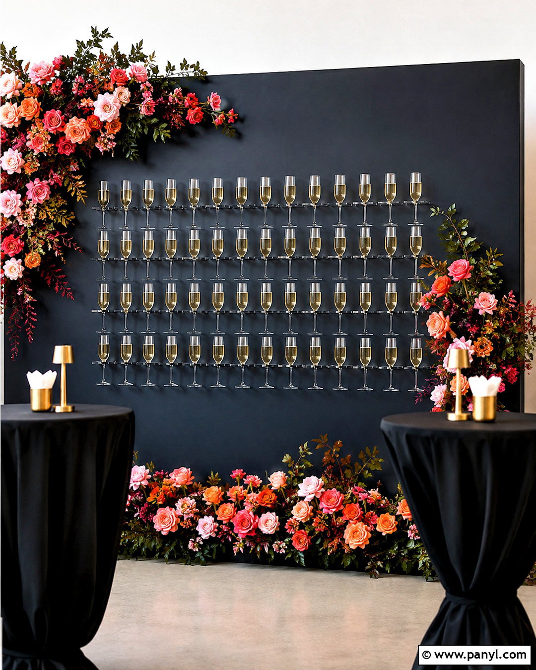 Black Champagne Wall - 20 diy champagne wall ideas