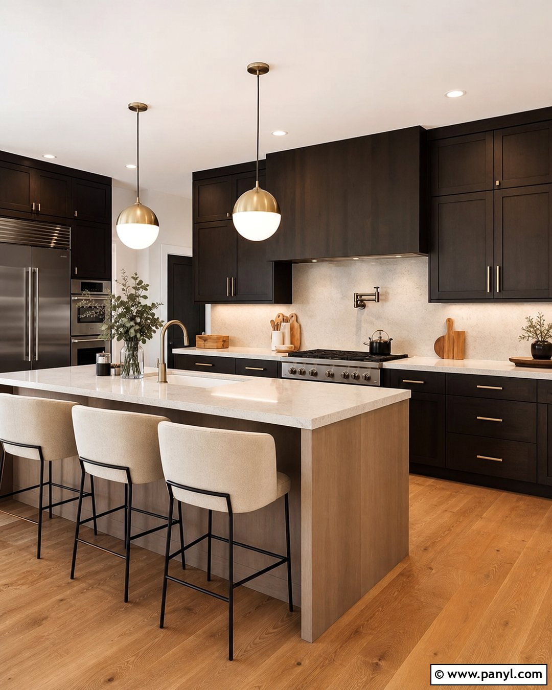 Black Coffee Alder Wood Kitchen - 20 Alder Wood Color Ideas