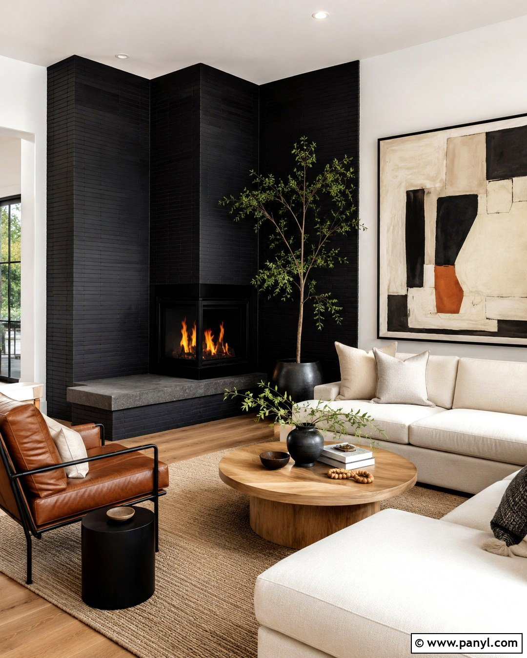 Black Corner Fireplace Wall - 20 Black Accent Wall Living Room Fireplaces