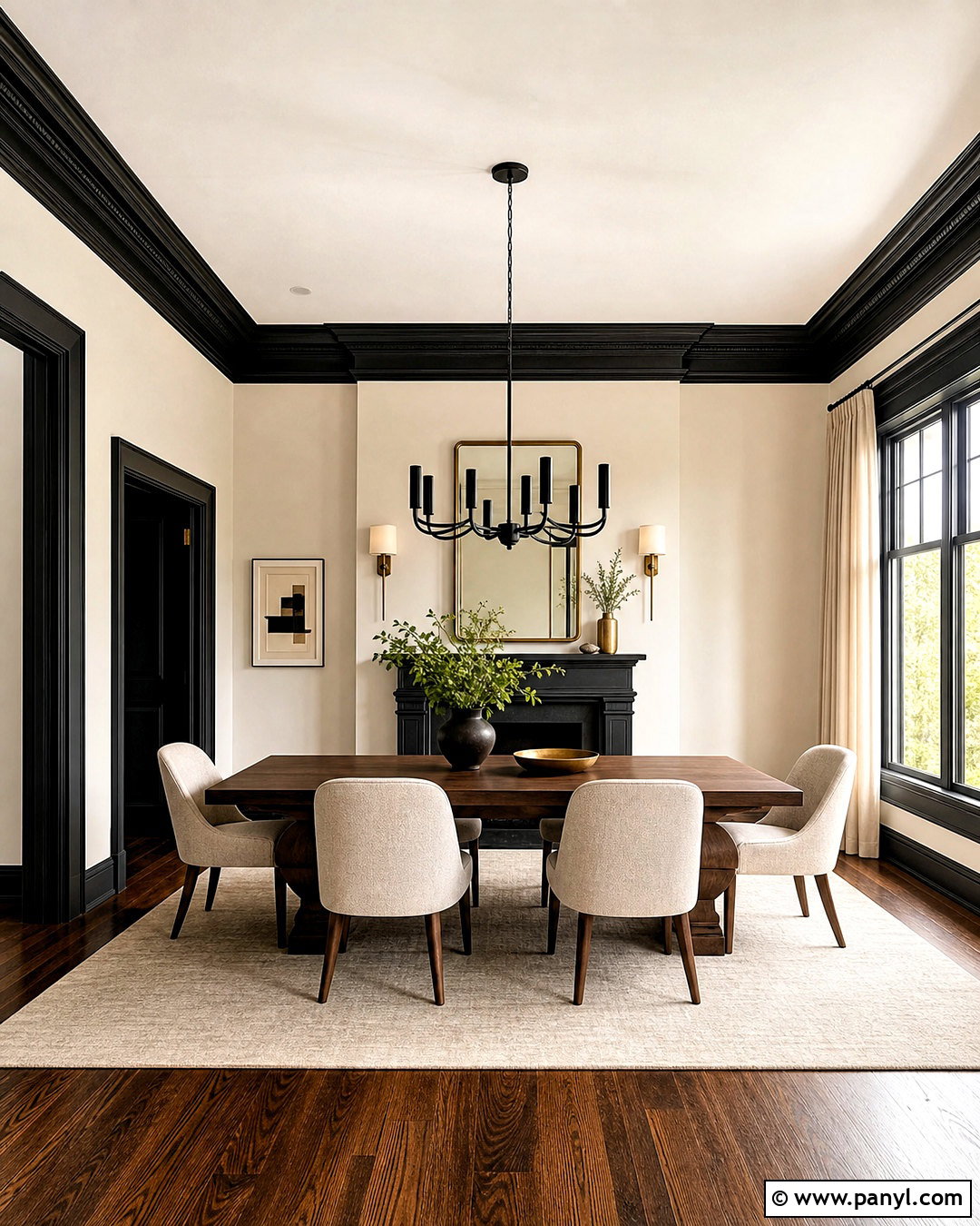 Black Crown Molding And Baseboards - 20 dark baseboards and trim ideas