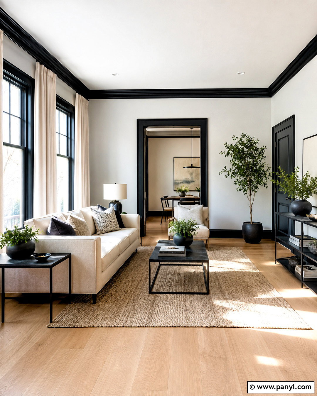 Black Crown Molding With White Ceilings - 20 black moldings and trim ideas